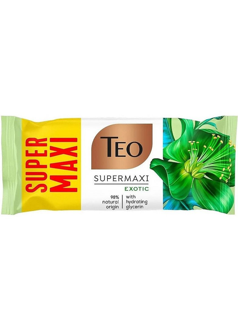 Туалетне мило - Тео Supermaxi Exotic With Hydrating Glycerin 140g (1276695-148194) TEO (368605421)