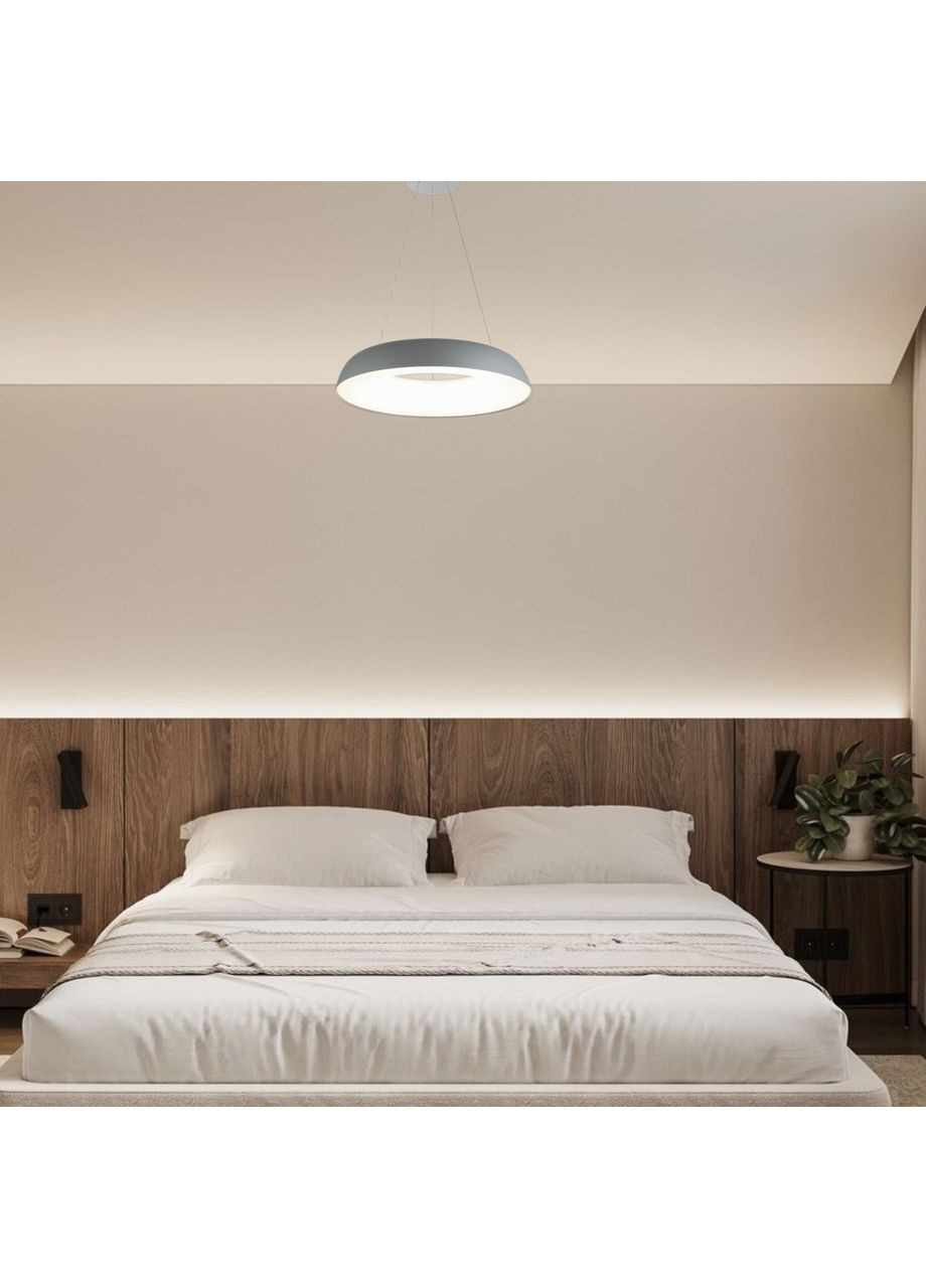 Люстра светодиодная подвесная 58см 80W с пультом и приложением (97-MD6018(580)DGY) No Brand (370071878)