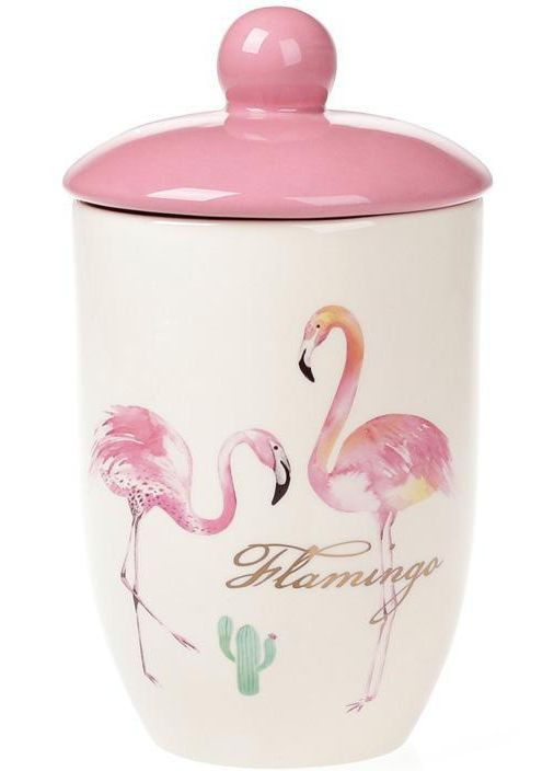 Банка керамічна "Рожевий Фламінго" 800мл з кришкою Bona (330139141)