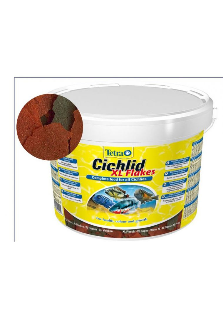 Корм Cichlid XL Flakes хлопья 10 литров или 1,9 кг Tetra (292257692)