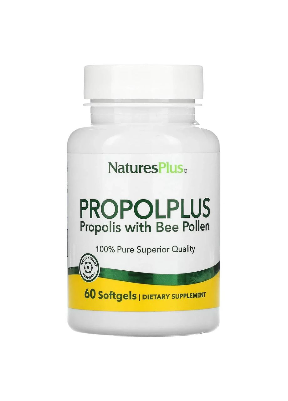 Прополіс з бджолиним пилком, 60 капсул Nature's Plus (361116564)