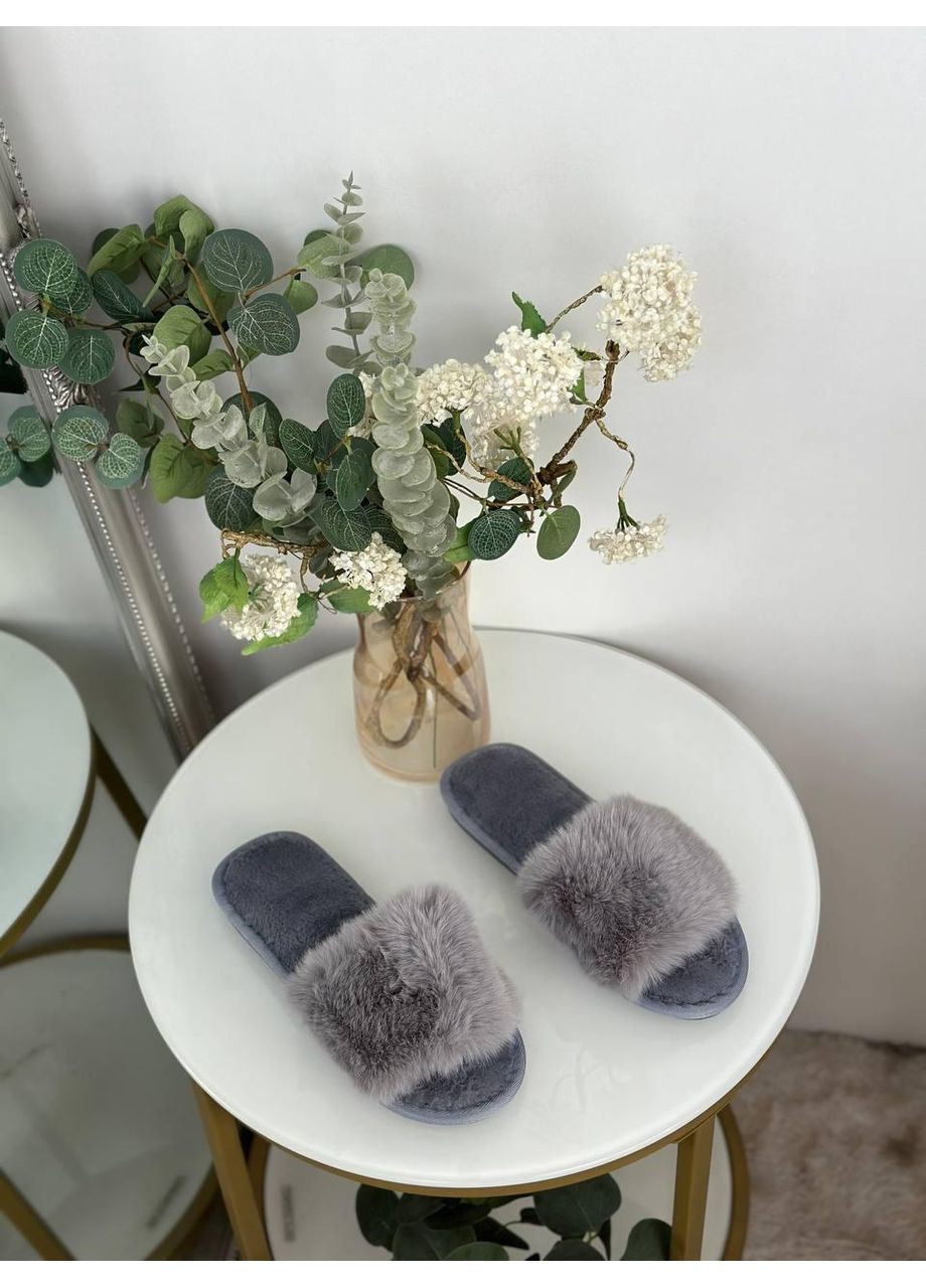 Серые тапочки No Brand