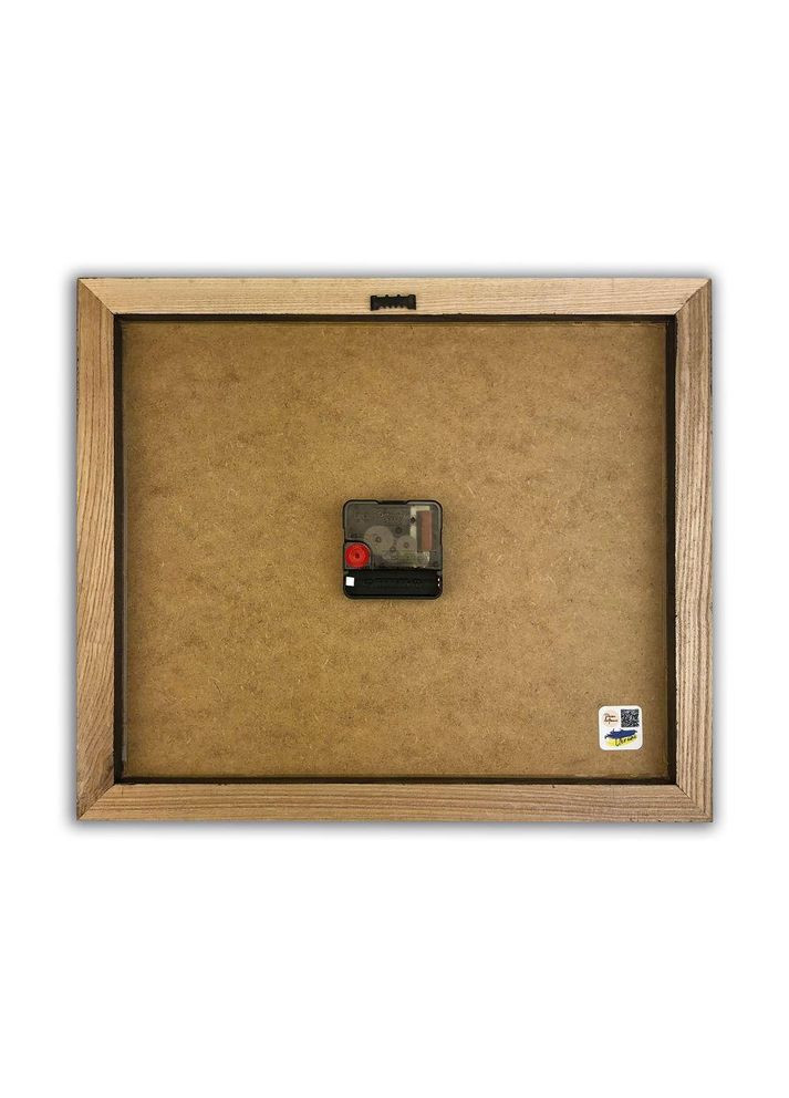 Пластиковий годинник з дерев'яною рамою Усе Він прегарним зробив хрг5001у Тур-Колекшн (355465369)