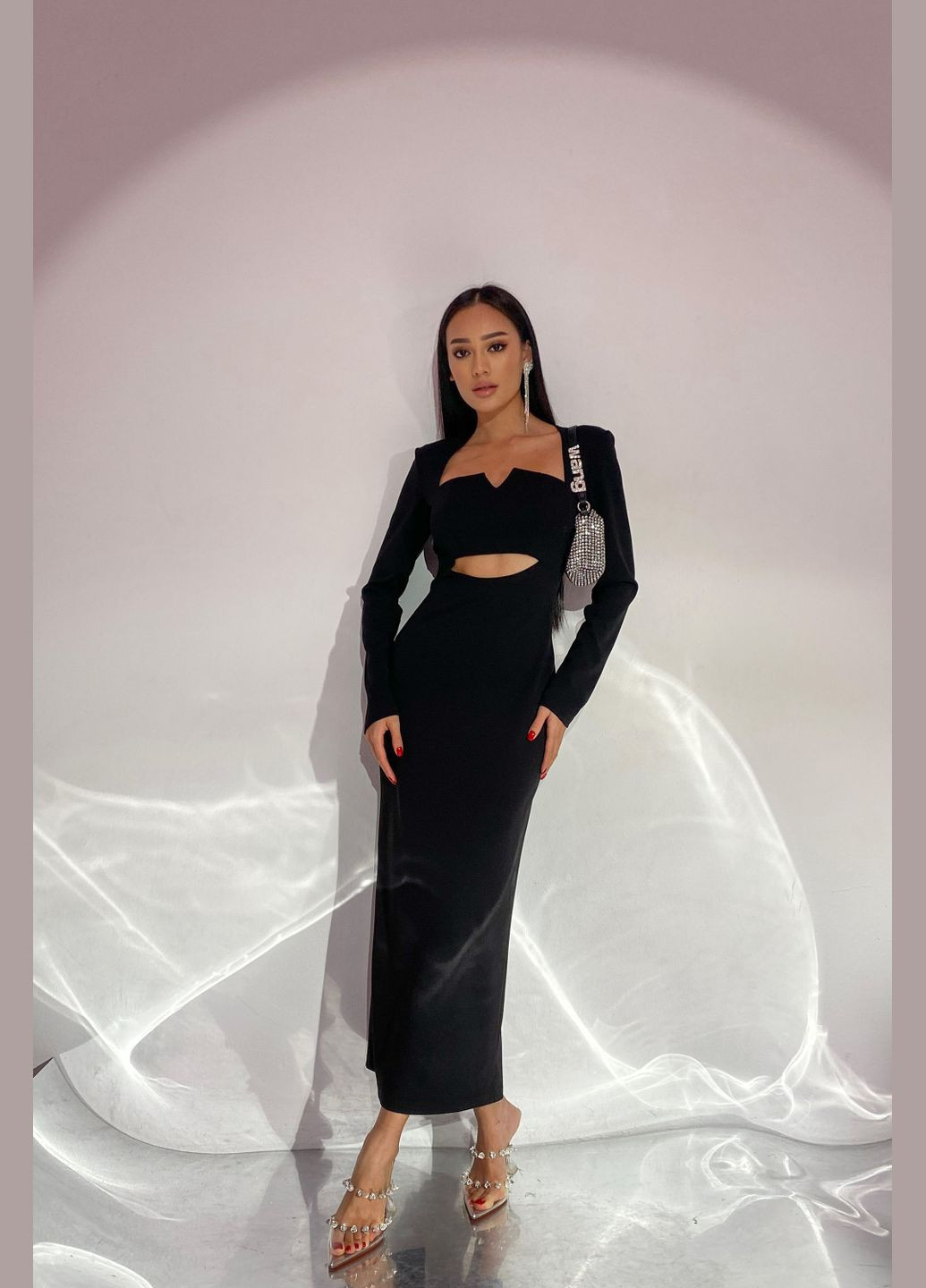 Черное праздничный, коктейльное, вечернее платье футляр Liton