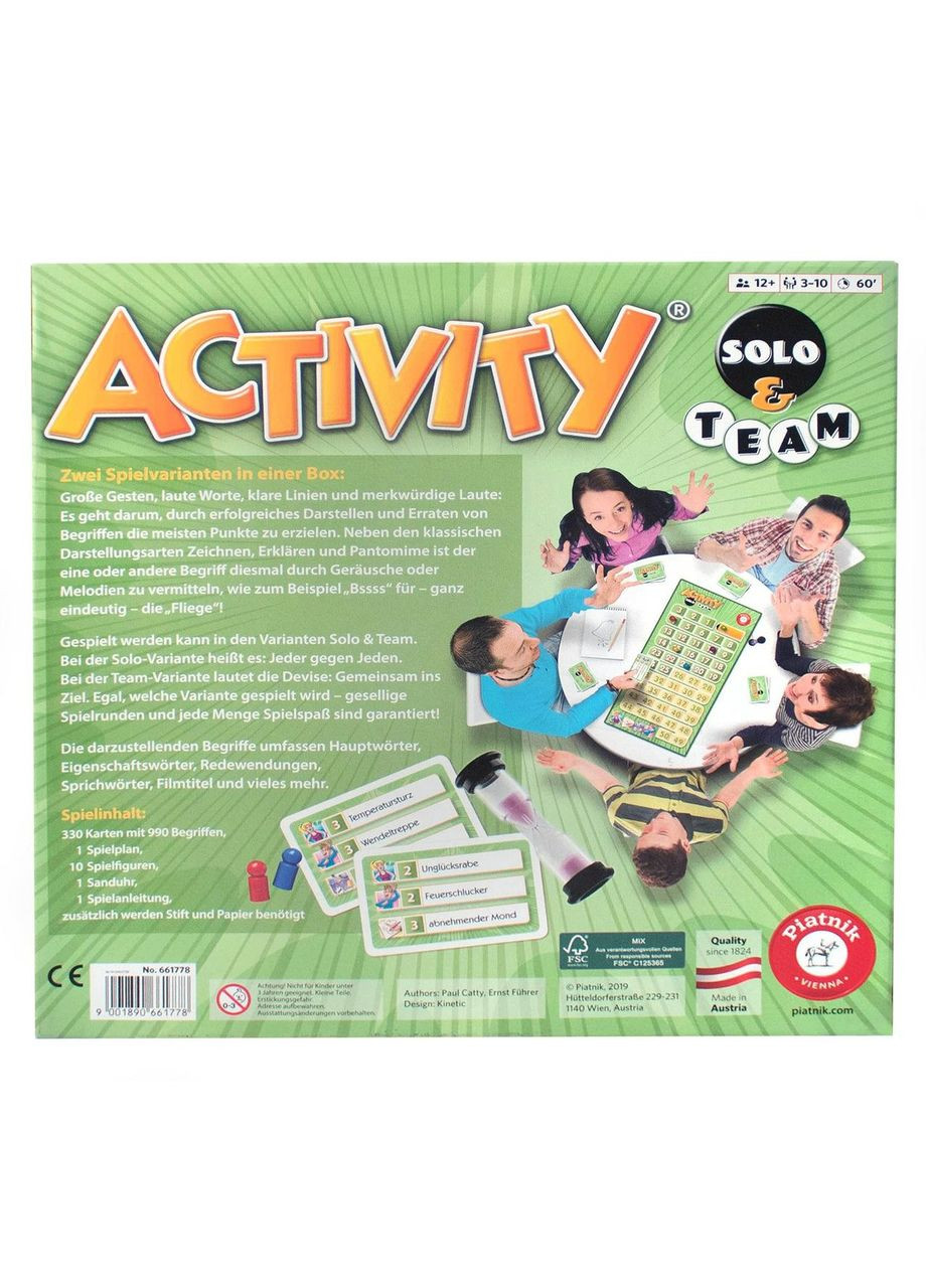 Настільна гра Activity Соло і команди 714177 Piatnik (302006916)