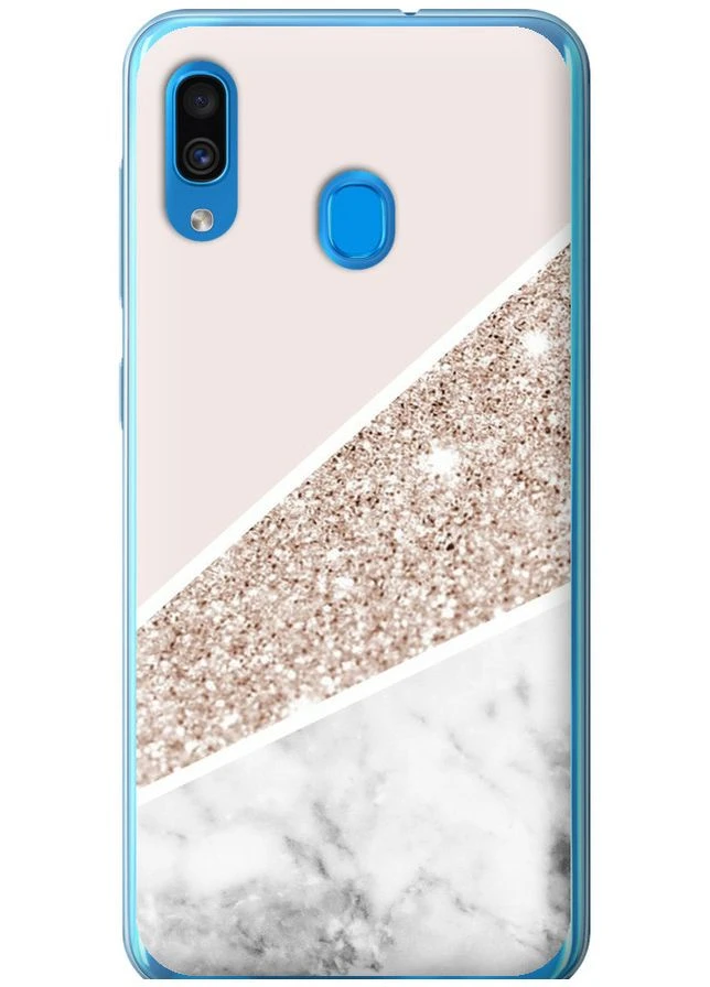 2D пластиковый чехол 'Пастельный мрамор' для Endorphone Samsung Galaxy A20 2019 A205F (402643685)