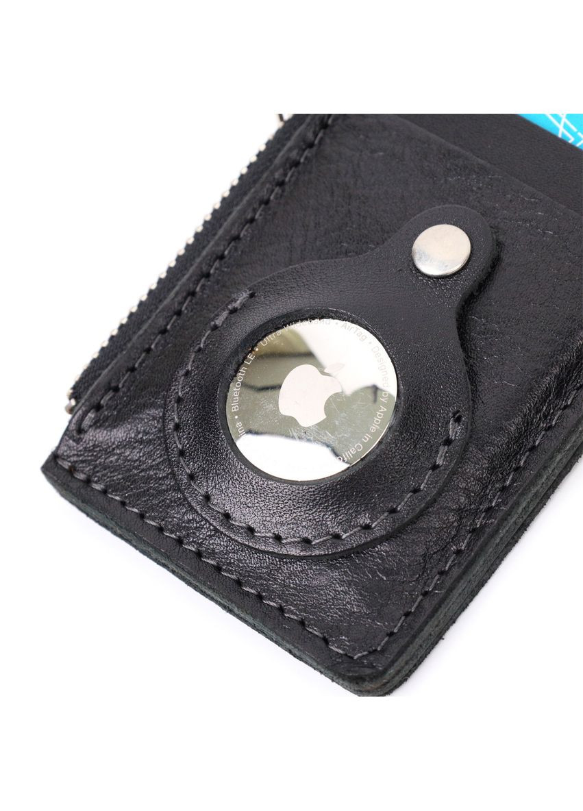 Интересный картхолдер с держателем для Apple AirTag из натуральной кожи 11628 Grande Pelle (362418215)