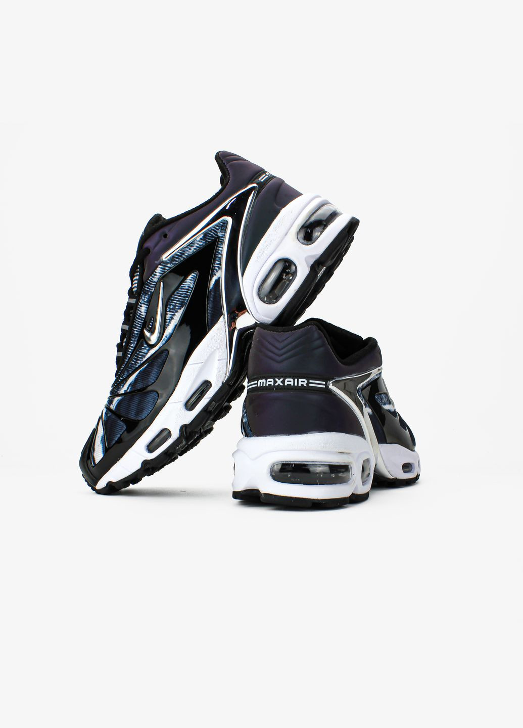 Чорні Осінні кросівки чоловічі nike air max tailwind 5 x skepta black white silver | найк аір макс теілвінд 5 х скепта чорні No Brand