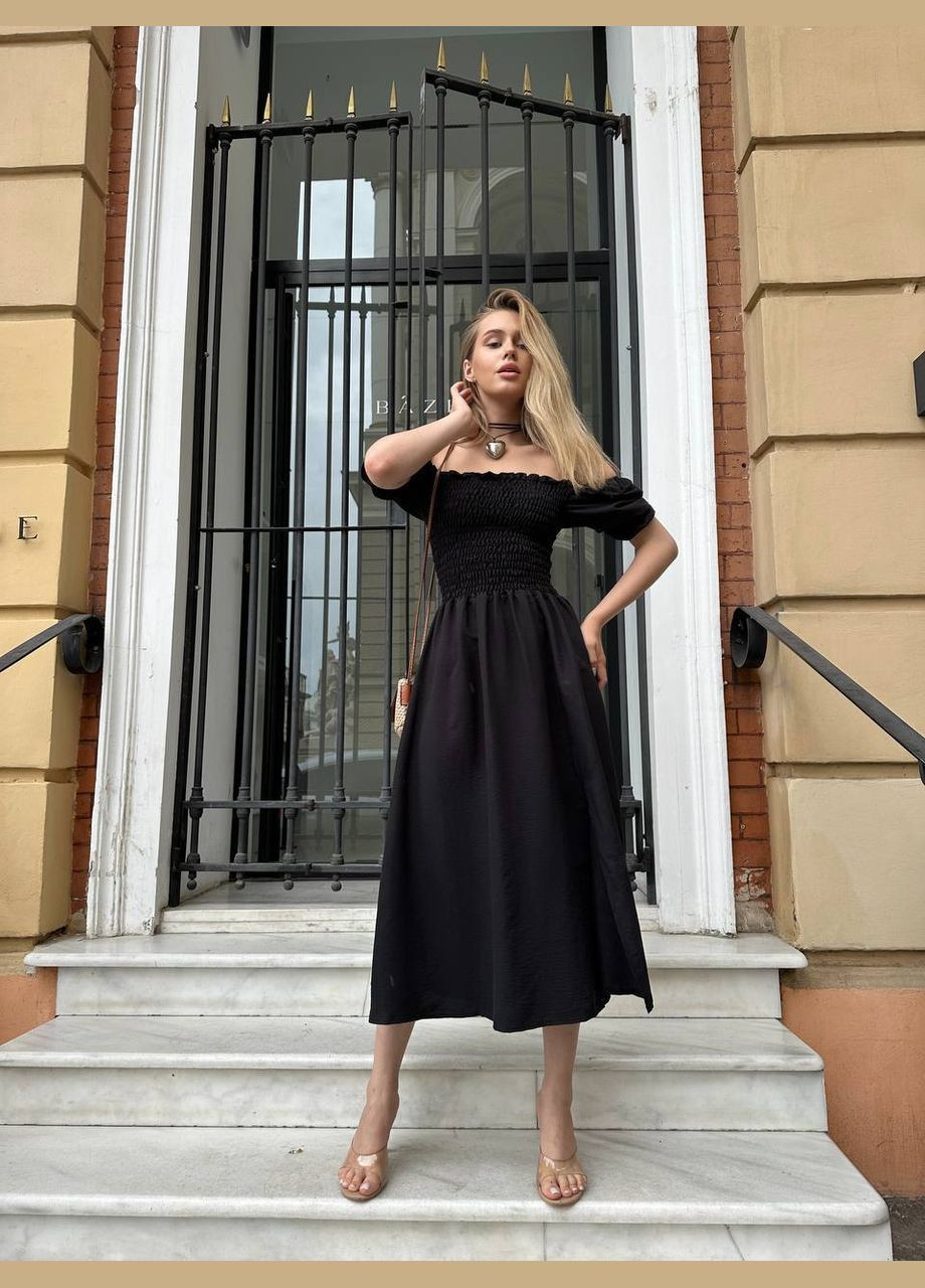 Чорна повсякденний сукня жіноча Україна однотонна