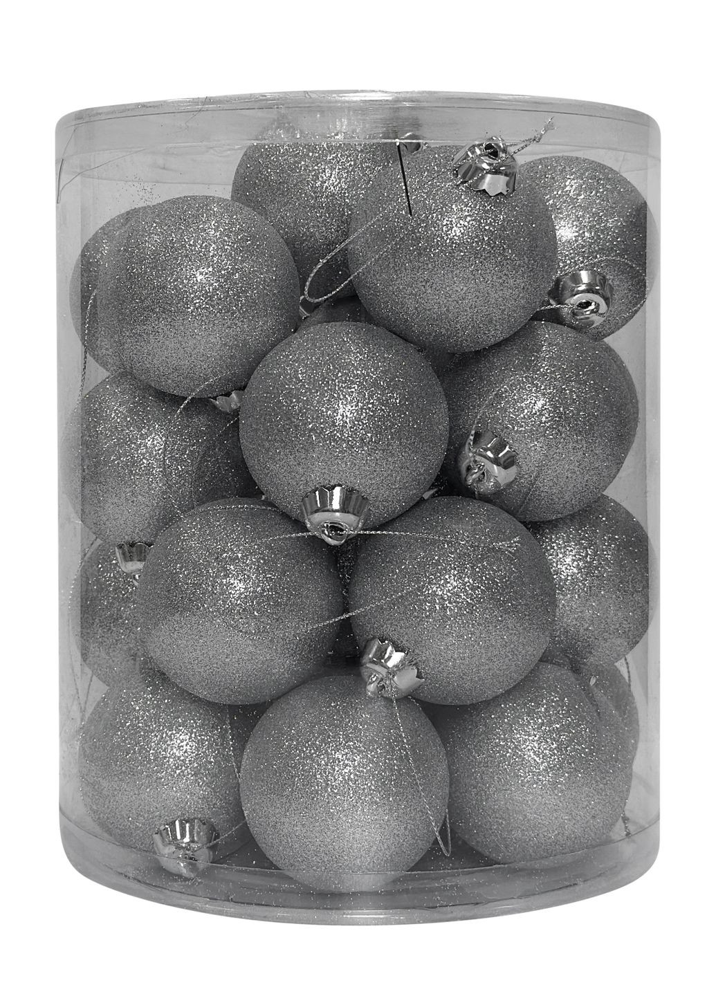 Новогодний набор ёлочных шаров №121 серебряные 6 см – 28 шт MIS LT (365628327)