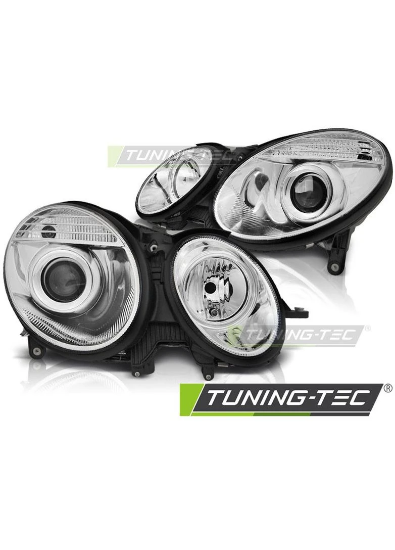 Передні фари Mercedes (W211) 2006-2009 тюнінговані хром (ЦЕНА ЗА ПАРУ) Tuning-Tec E-Class (398179215)