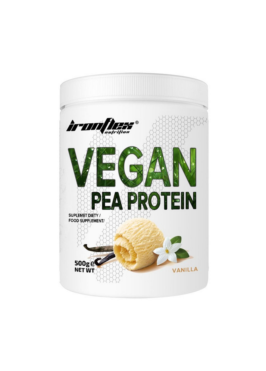 Протеин Vegan Pea Protein, 500 грамм Ваниль Ironflex (293478653)