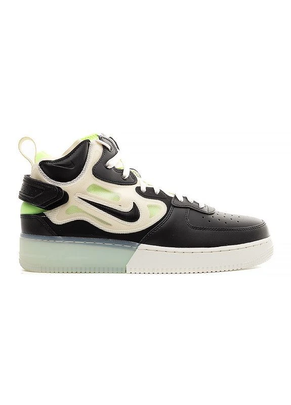 Черно-белые демисезонные кроссовки air force 1 mid react Nike