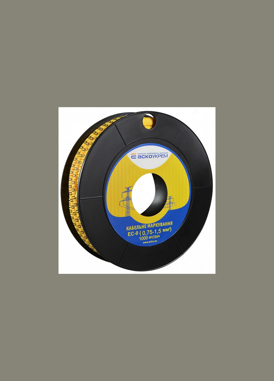Маркер кабельный цифра "0" 0,75-1,5мм.кв. (1000шт/рул) [A0150080012] EC-0 АСКО (344533480)