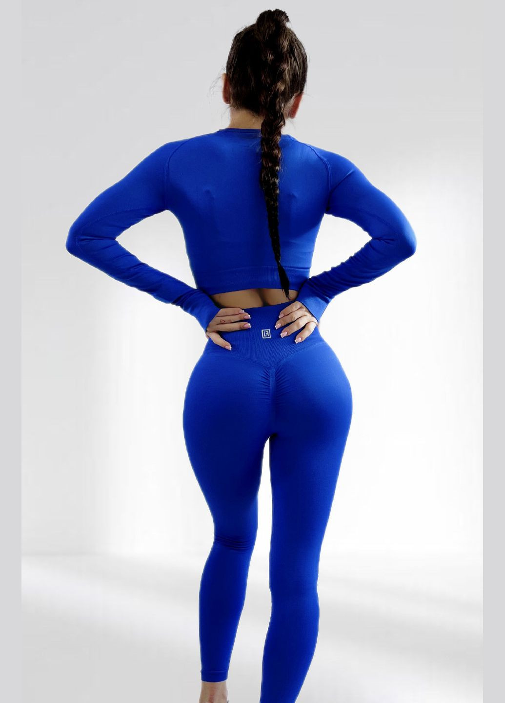 Костюм для фітнесу жіночий 3 в 1 лосини пуш ап майка та топ LILAFIT (283295310)