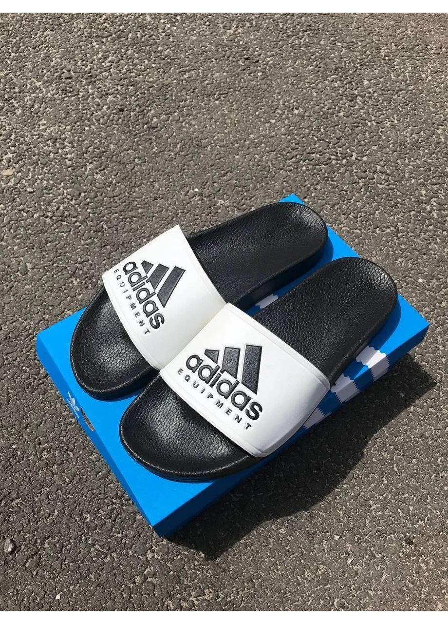 Білі кросівки чоловічі adidas black white logo адідас білі демісезон No Brand