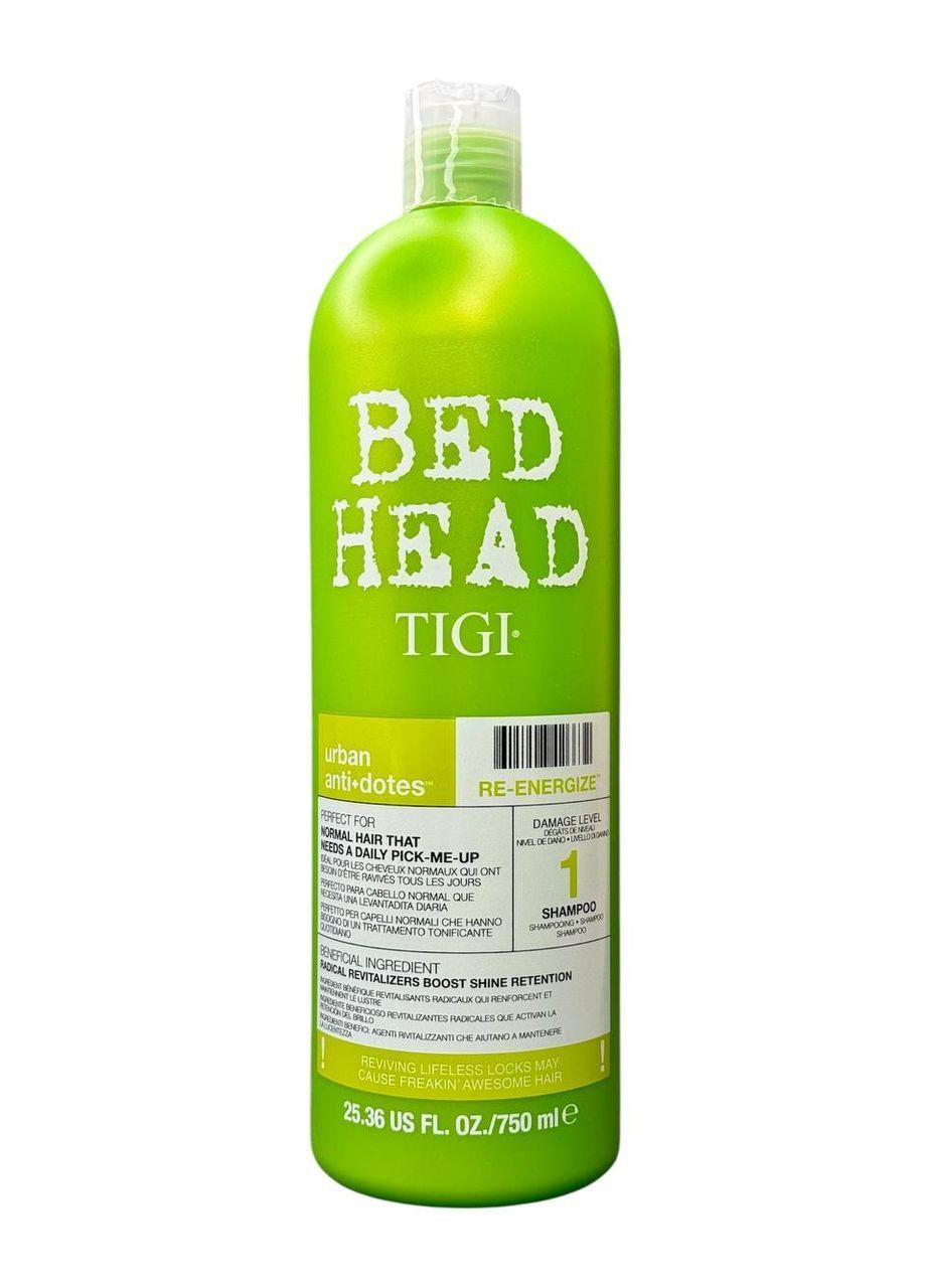 Зміцнювальний шампунь для нормального волосся Bed Head Urban Antidotes Re-energize Shampoo 750 мл Tigi (366038286)