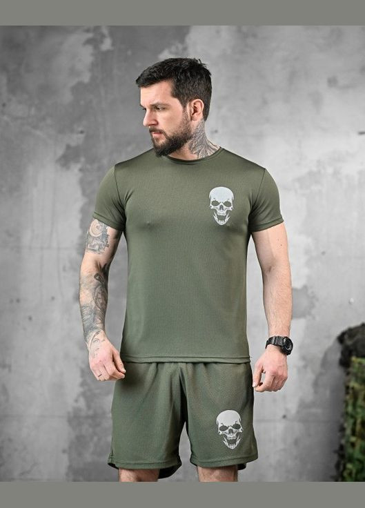 Тактичний чоловічий літній костюм з принтом олива No Brand