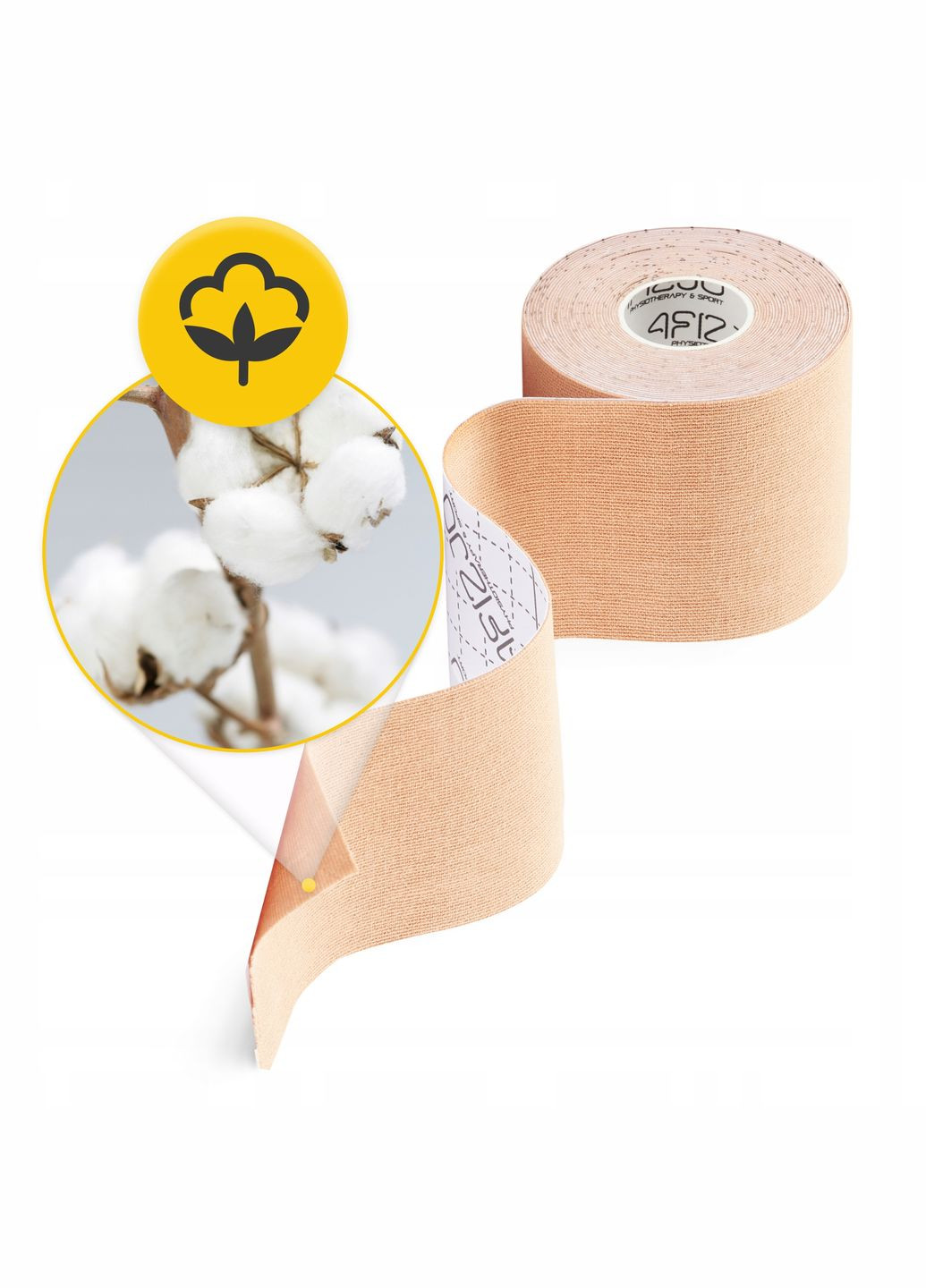 Лента кинезиологическая (кинезио тейп) 7.5 см x 5 м Biege () 4FIZJO P-5907739318879 (317046113)