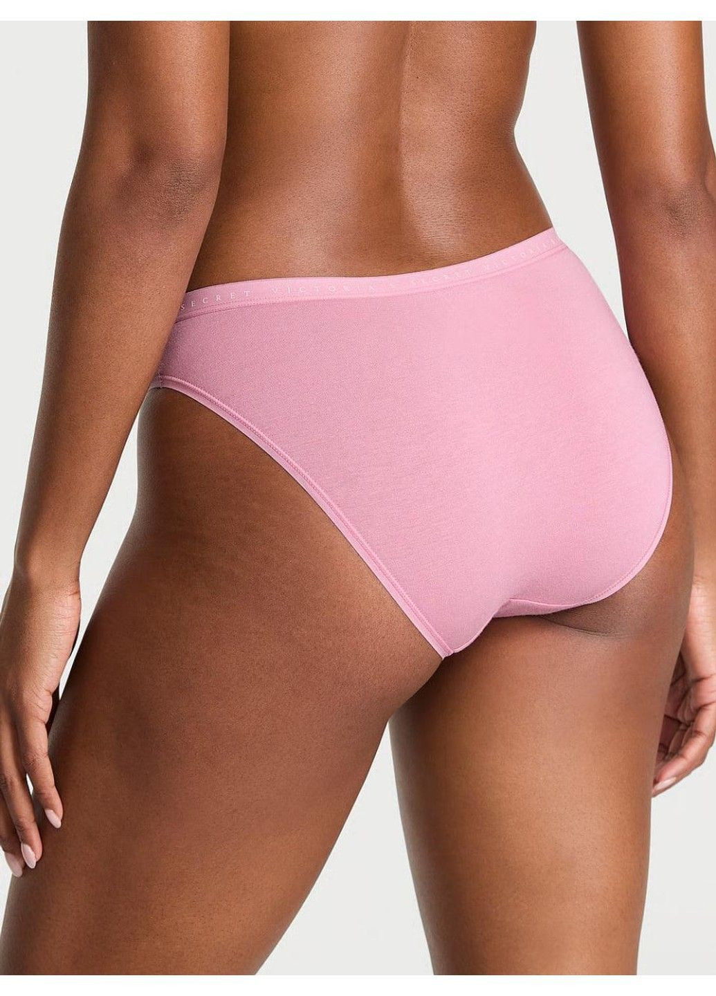 Трусики-бікіні жіночі з мікрофібри Seamless Bikini Panty рожеві Victoria's Secret (365696935)