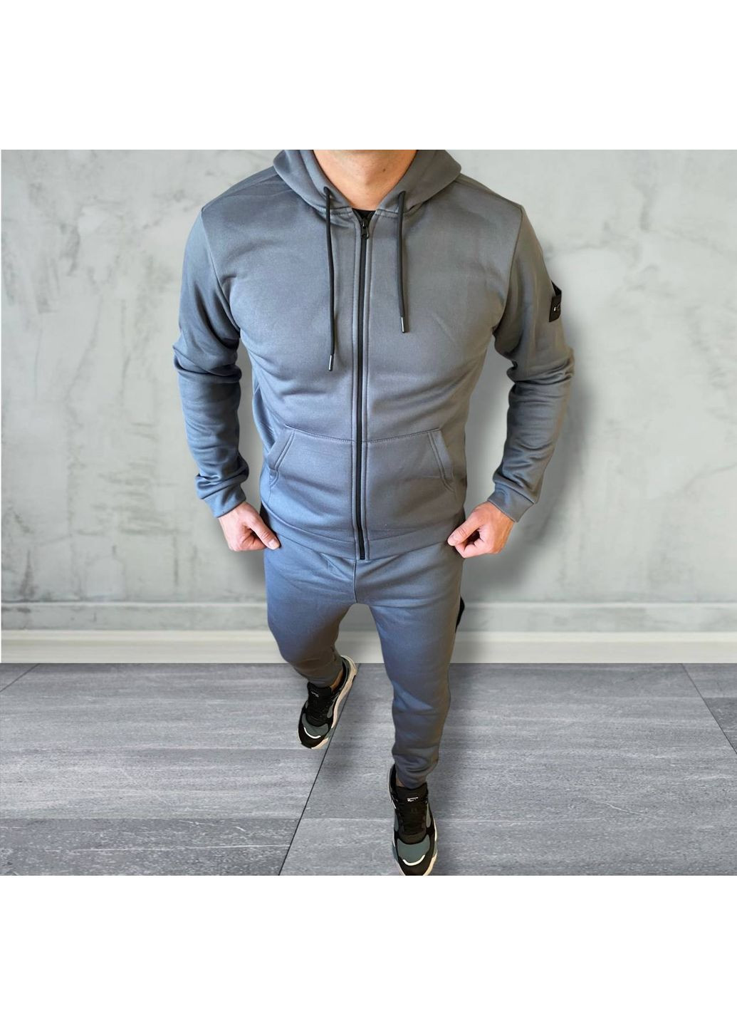 Зимний мужской спортивный комплект (куртка+костюм+шапка+бафф) No Brand (369489910)