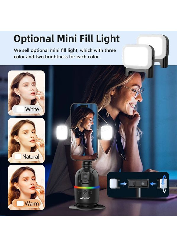 Штатив – панорамный 360° поворотный с искусственным интеллектом отслеживания человека + LED свет AFI P03 Axnen (361318887)