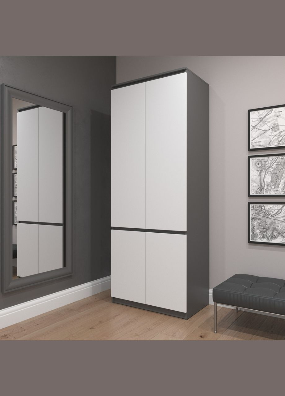 Шафа для одягу та взуття з фасадами без ручок R-10 VAYS (373034354)