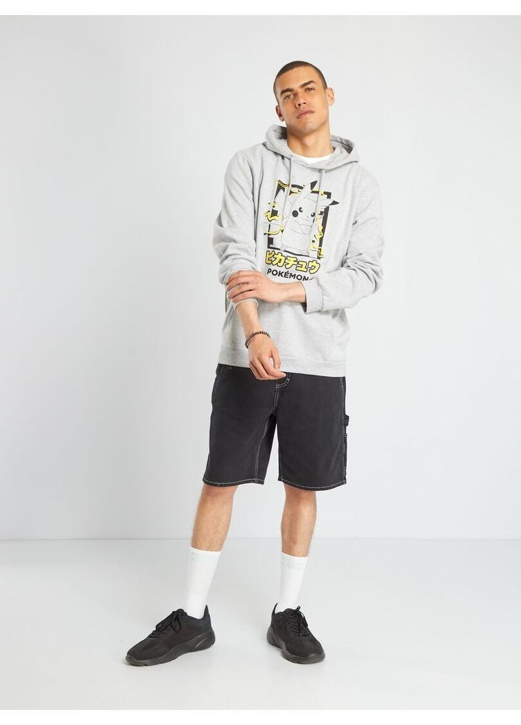 Худи флис,серый с принтом, Kiabi (364313724)