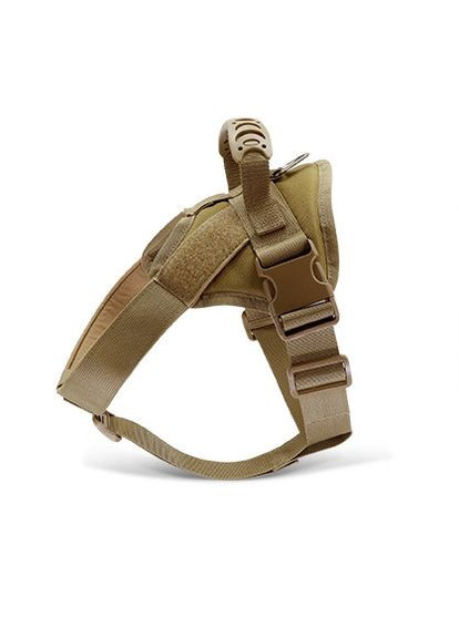 Шлея для собак, тактичний жилет з ручкою, Чорний S (50-65 см) No Brand (299915509)