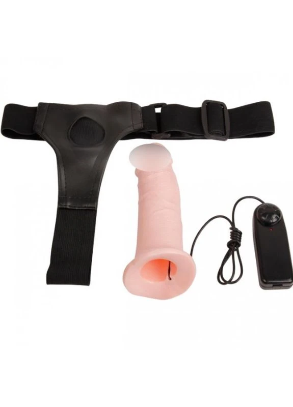 Полый фаллопротез Vibrating Strap On Flesh для пары с вибрацией 1997 Baile (391586002)