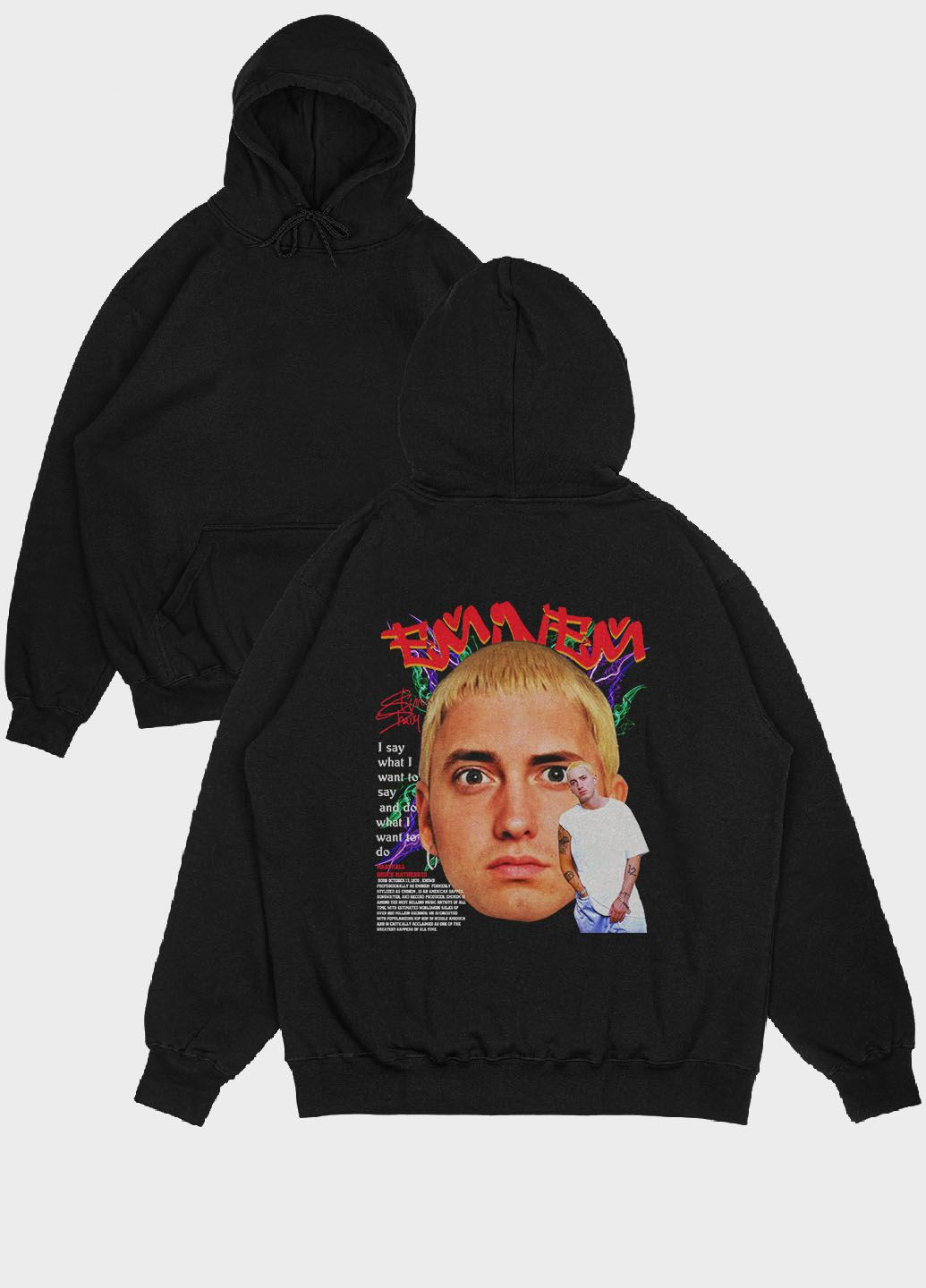 Жіноче худі з принтом Hip-Hop/Eminem (HD004-7-BL-004-1-071-F) Modno (276965111)