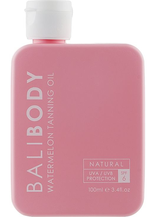 Олія для посилення засмаги з насінням кавуна з захистом від ультрафіолету Watermelon Tanning Oil SPF6 100ml (780399-21322) Bali Body (368603668)