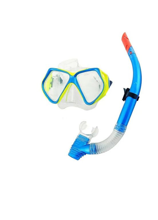 Набор 2 в 1 для плавания 24003 (маска: размер L, (14+), обхват головы ≈ 54-65 см, трубка), голубая Bestway (300693867)