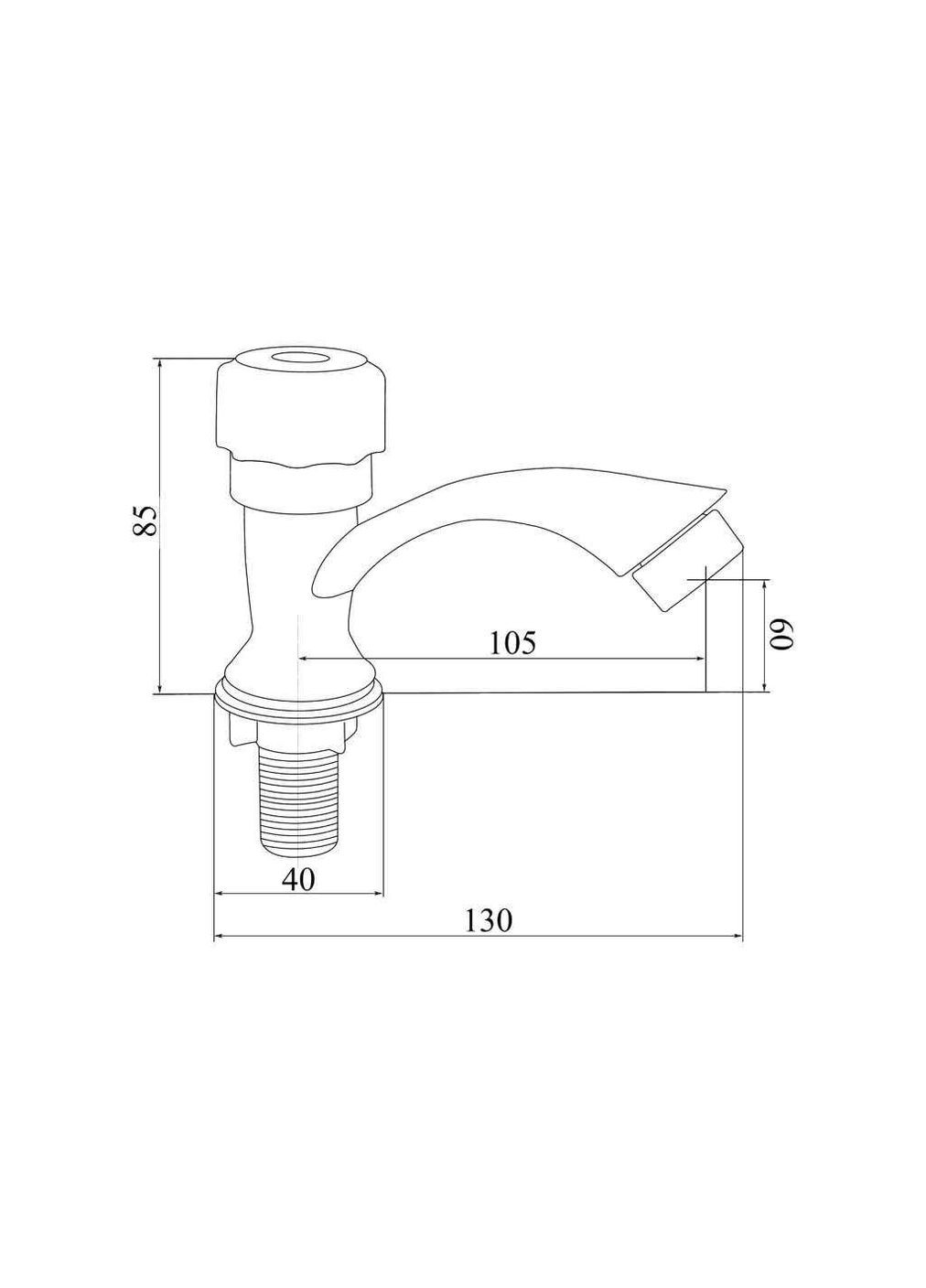 Змішувач на умивальник BW 0221, однокран литий BRINBW0221 Brinex (365736259)