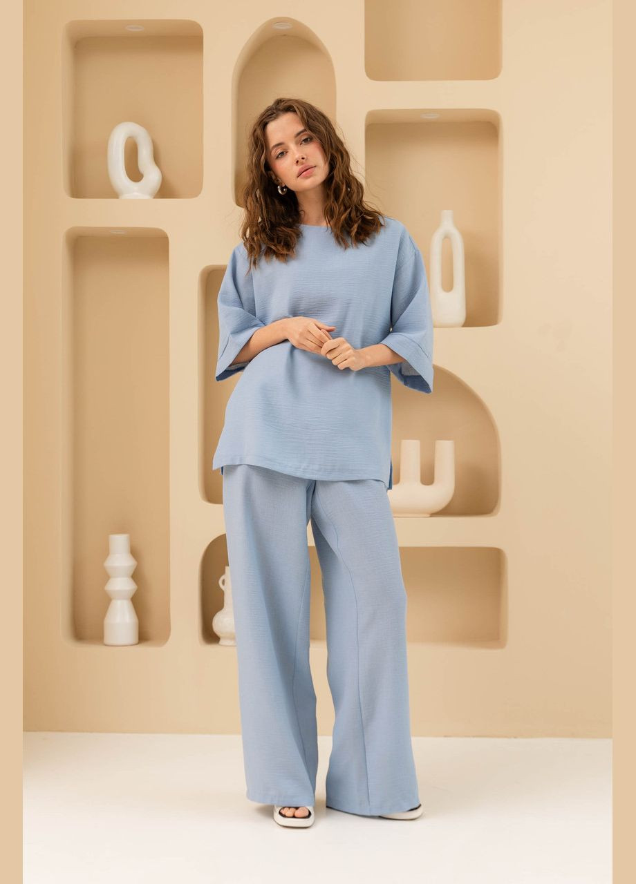 Жіночий костюм кофта брюки. Блакитний Seventeen (335868305)
