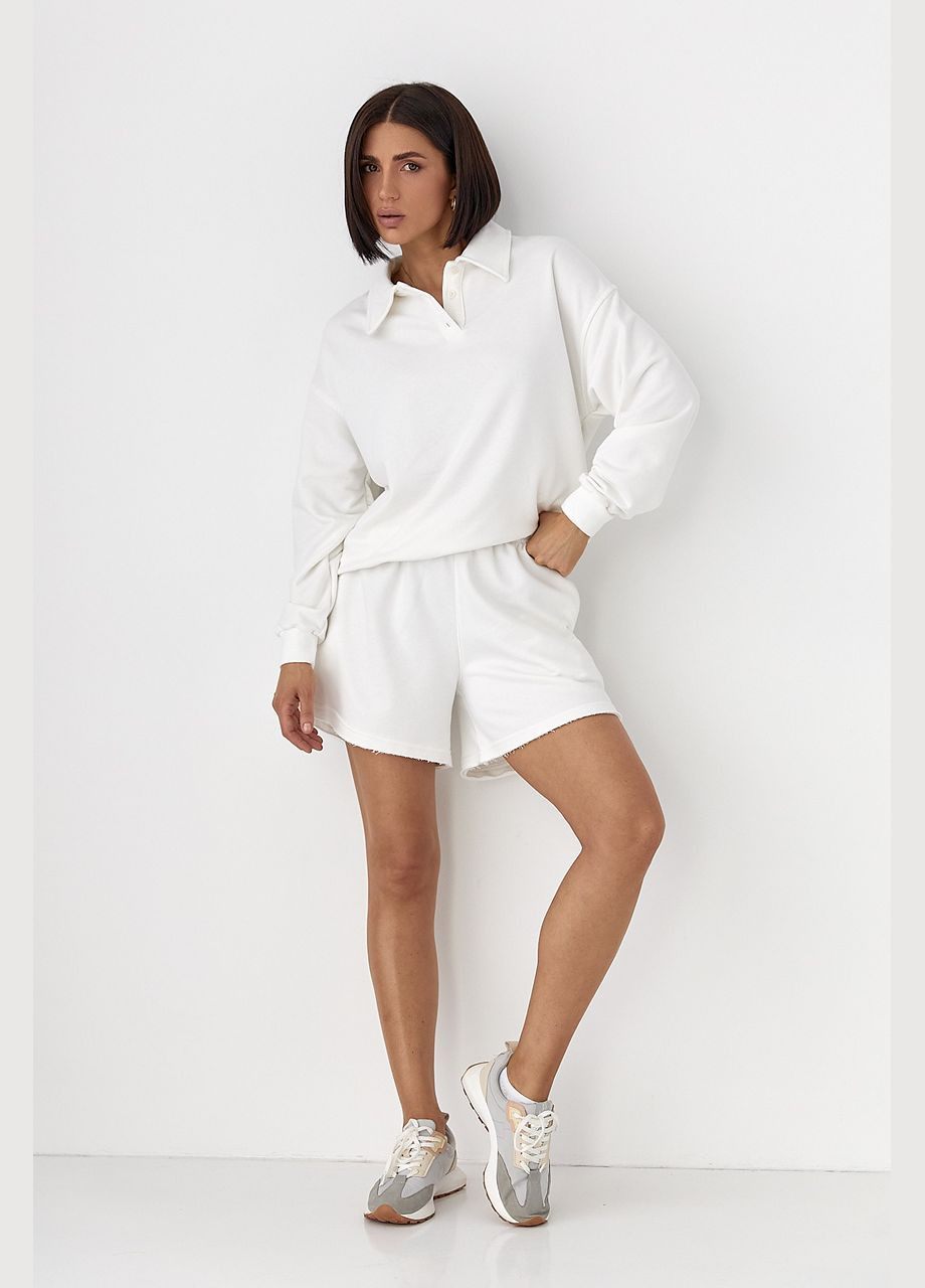 Костюм с шортами и свитшотом-поло Lurex (329626589)
