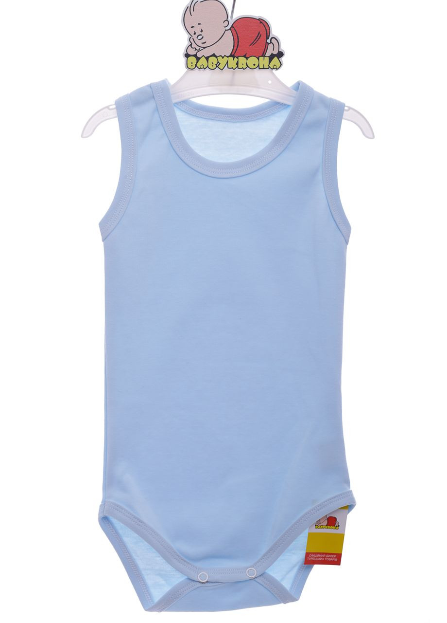 Боди майка для мальчика интерлок голубой см (42028) BABYKROHA (297199925)