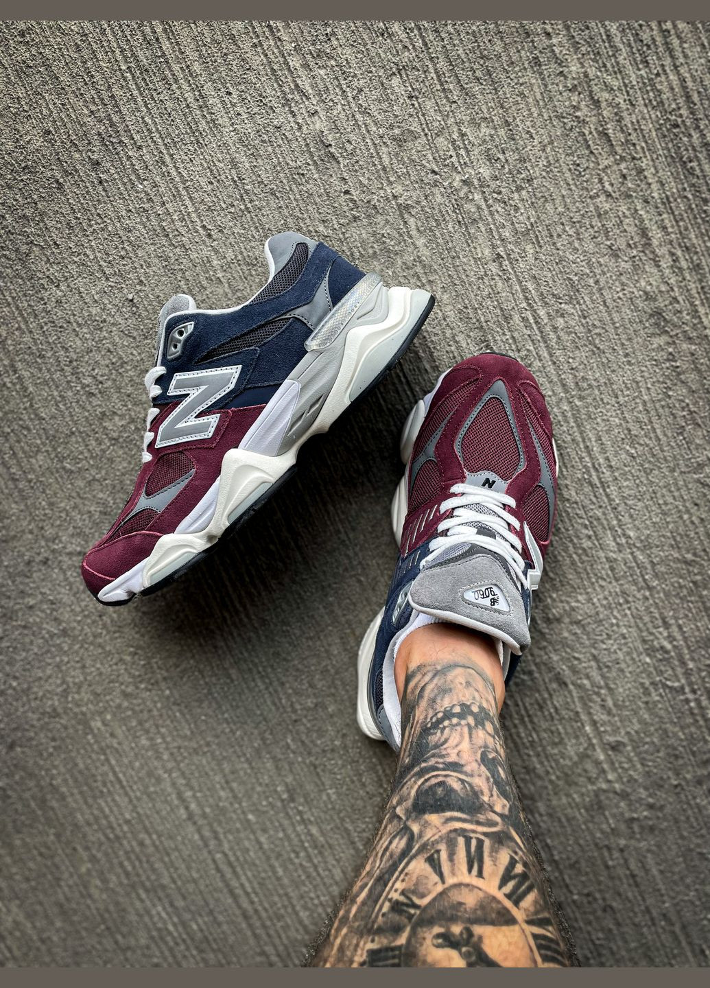 Кроссовки женские и мужские New Balance 9060 burgundy | Нью Беланс 9060 бордовые No Brand бордовые всесезоны (313653563)
