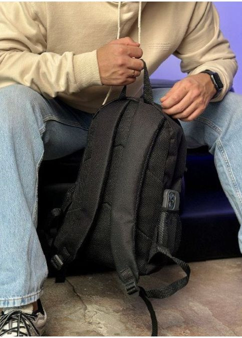 Компактный чёрный рюкзак - комфортный и вместительный No Brand (365592495)