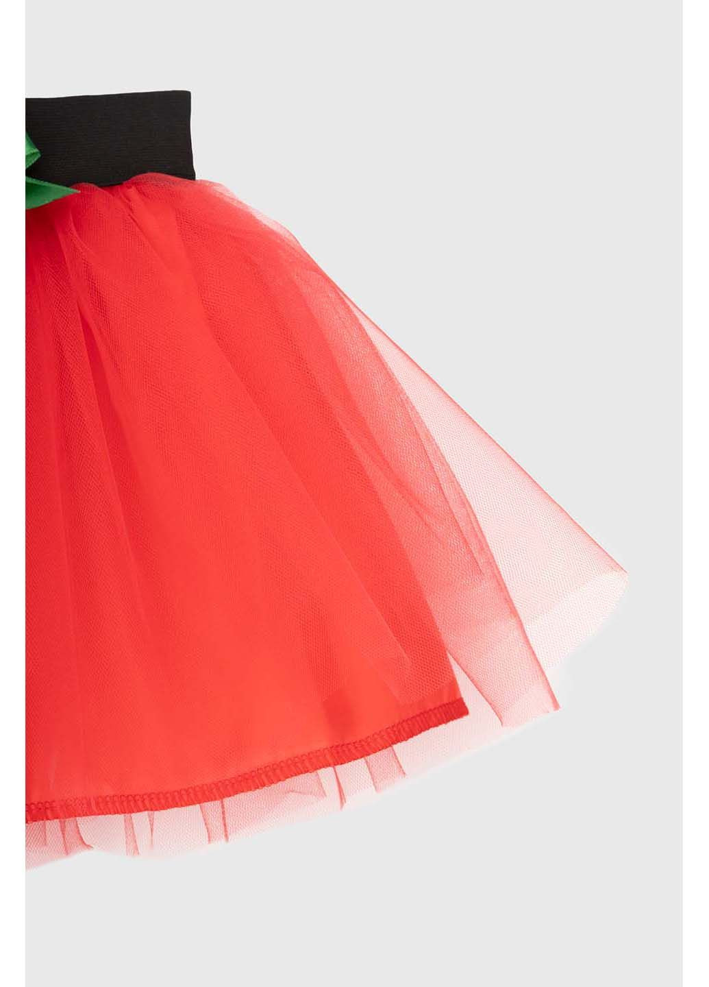 Красный демисезонный костюм для девочки боди юбка Baby Show