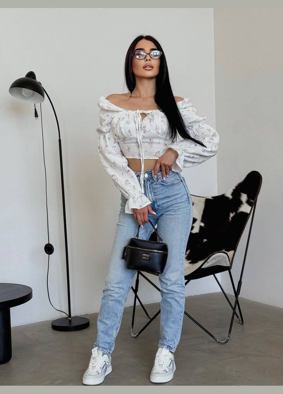 Літній топ на зав'язках із рукавом Fashion (335233576)