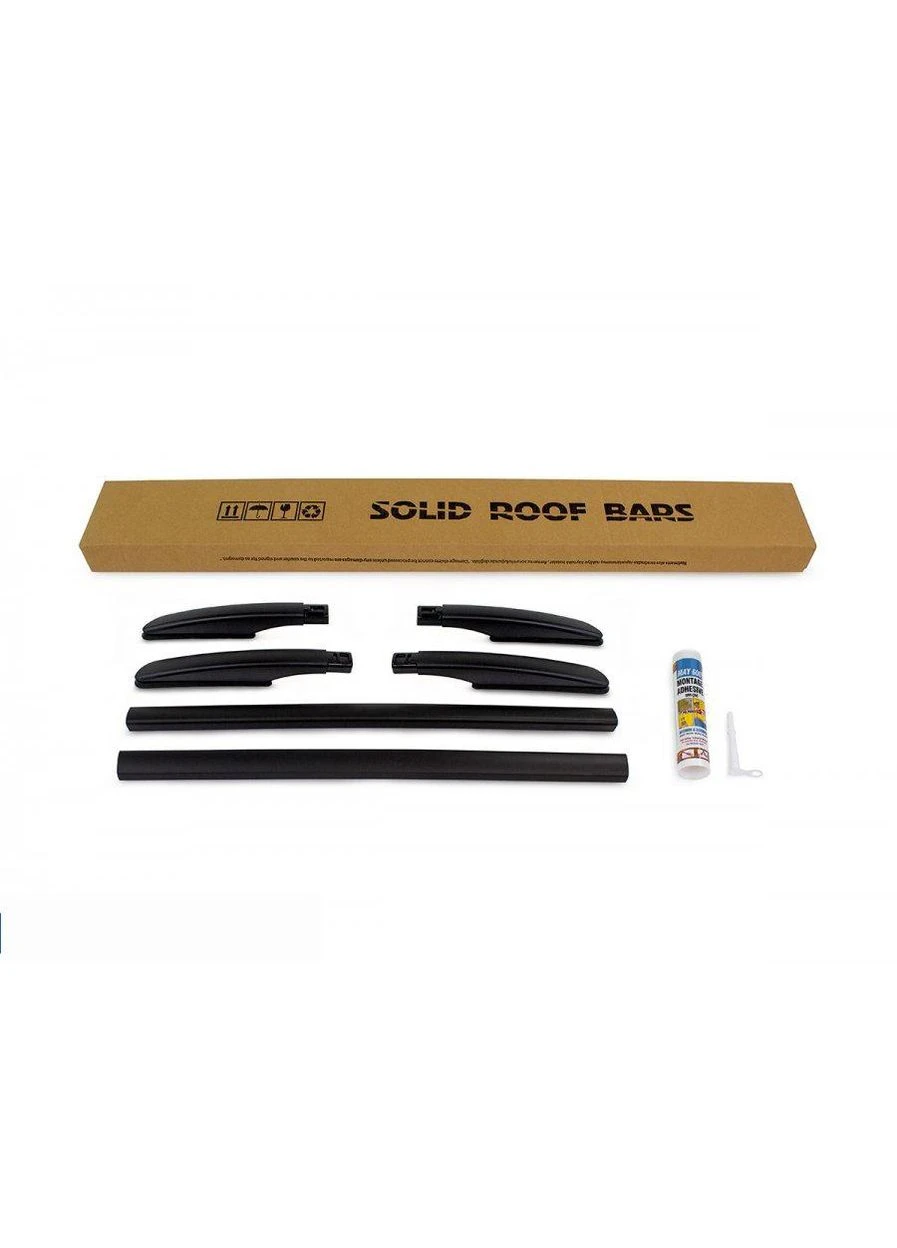 Рейлинги OmsaLine Solid (2 шт, черные) для Toyota Auris 2007-2012 гг No Brand (390727254)