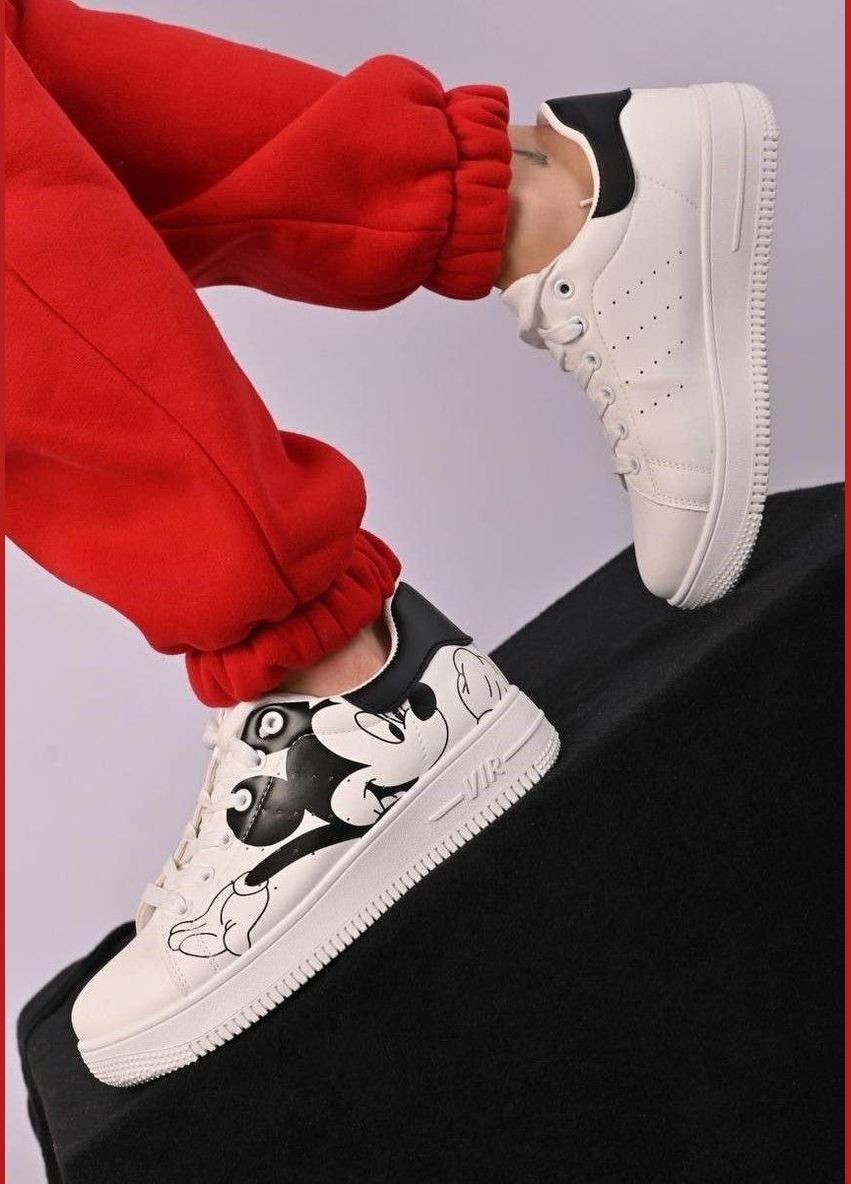 Кросівки жіночі білі на шнурівці No Brand Демісезонні білі демісезони (322929612)