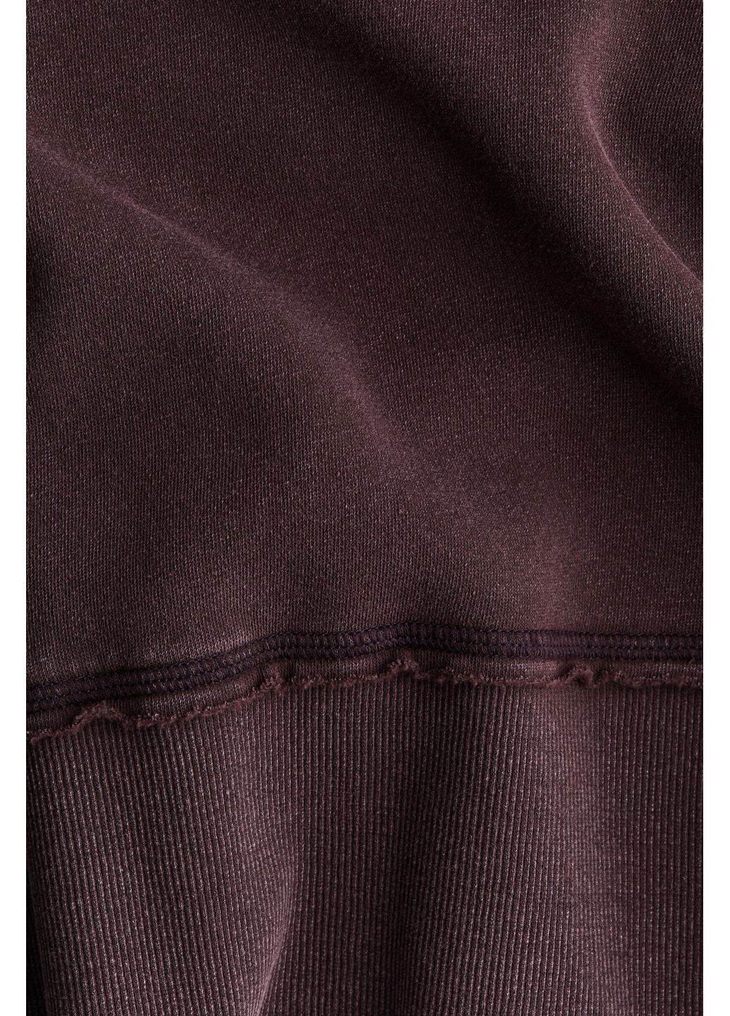 Бордовий світшот оверсайз з бавовни H&M однотонний (370339729)