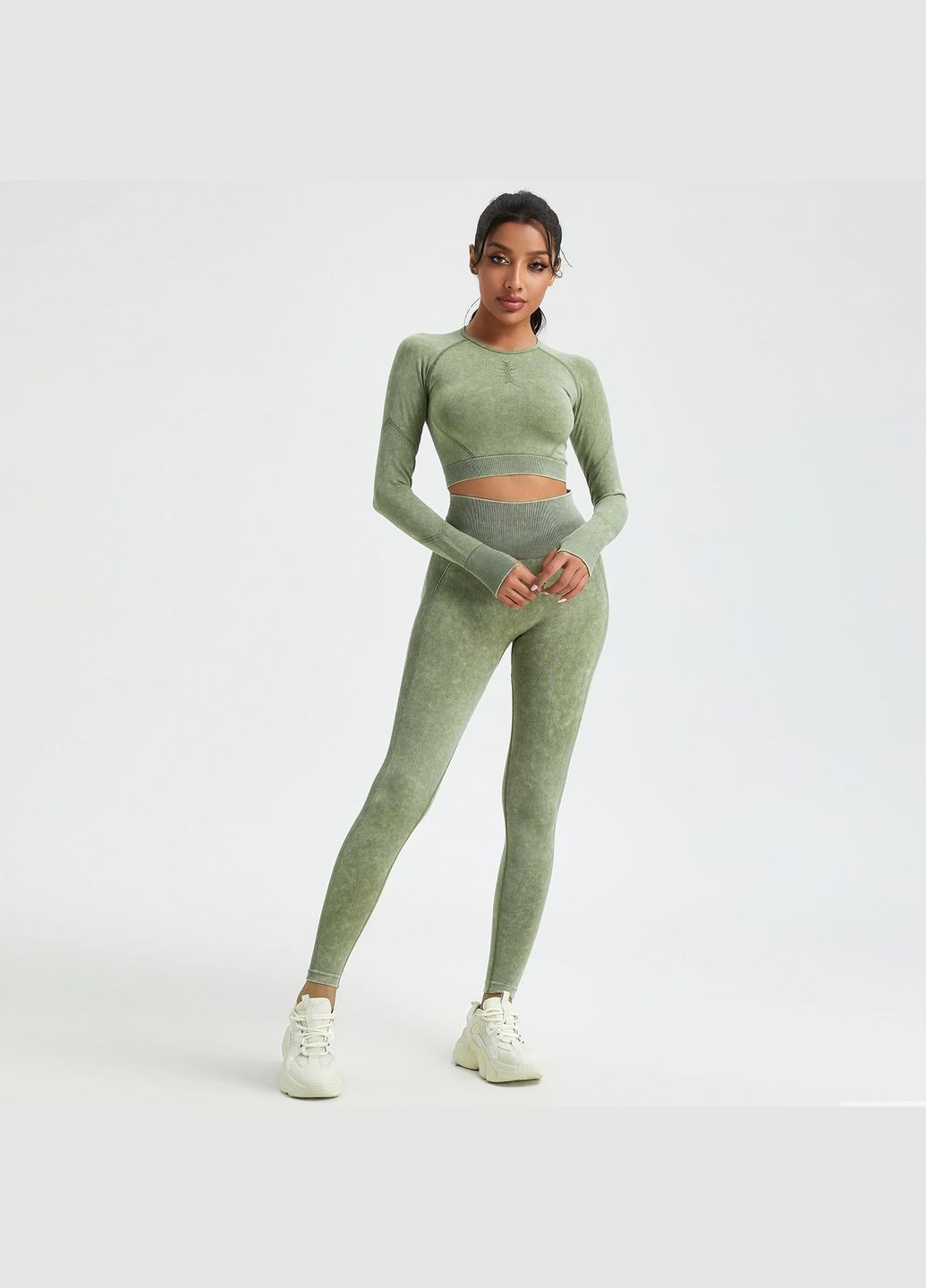 Спортивный комплект для фитнеса рашгард и леггинсы с push-up эффектом, Шоколад, No Brand First (323168387)