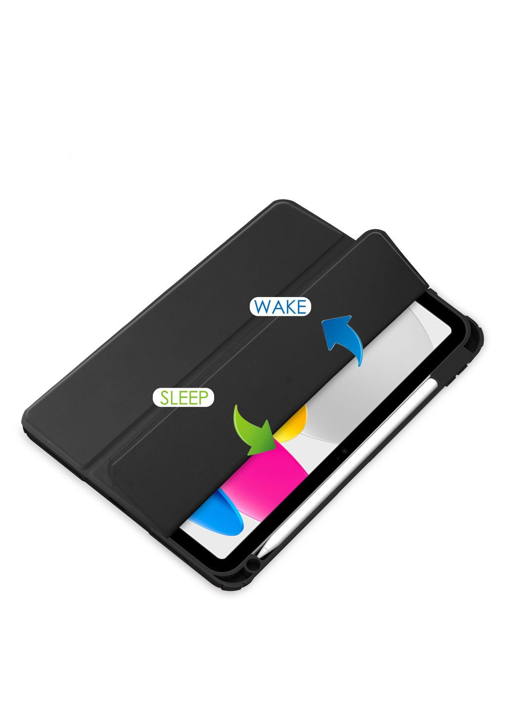 Чехол-книга Soft Edge TPU с креплением Apple Pencil для Apple iPad Air (4/5) 2020/2022 10.9" Black (711696) BeCover (351559742)