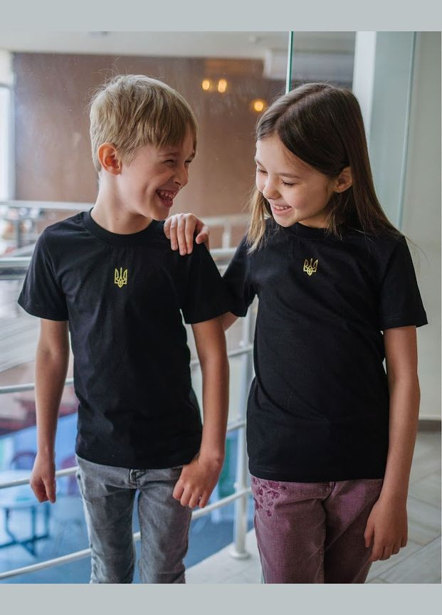Чорна літня футболка дитяча "україна" hc (h001-6021-у-2) No Brand