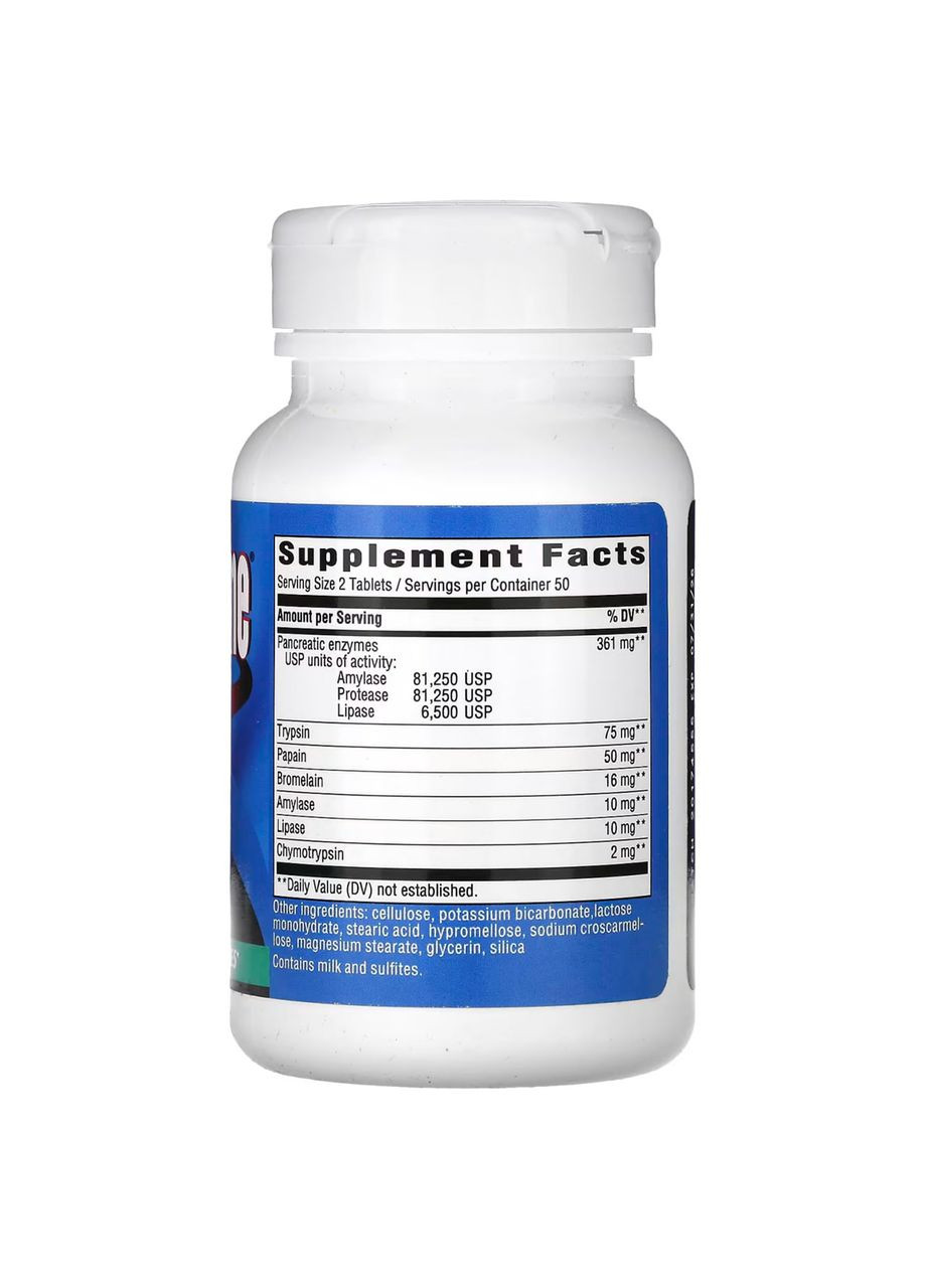 Ферменты для пищеварения Mega-Zyme Systemic Enzymes 100 таб Nature's Way (357340287)