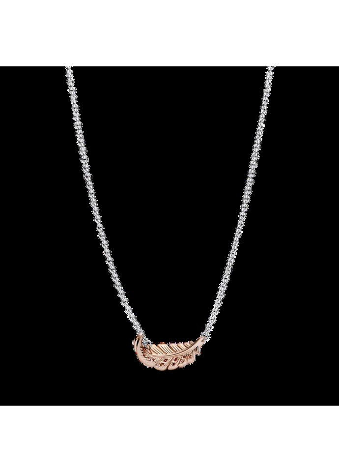 Серебряное ожерелье Пандора "Выгнутое перышко" Kabluchka (355462811)
