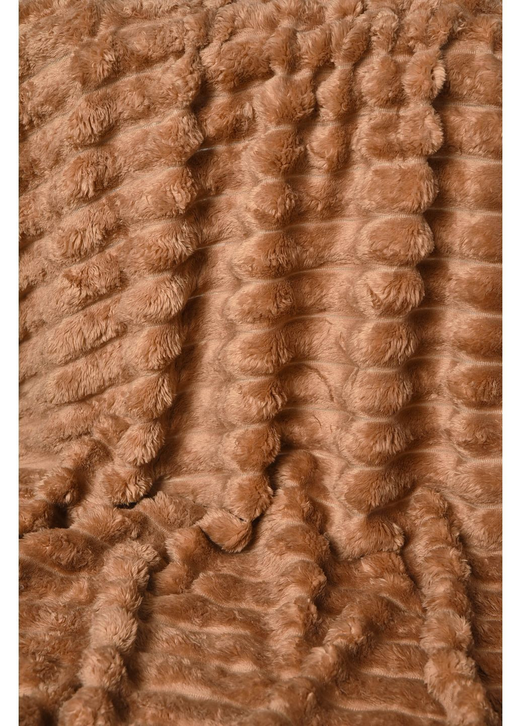 Плед однотонний темно-бежевого кольору розмір 150*200 Let's Shop (362413576)